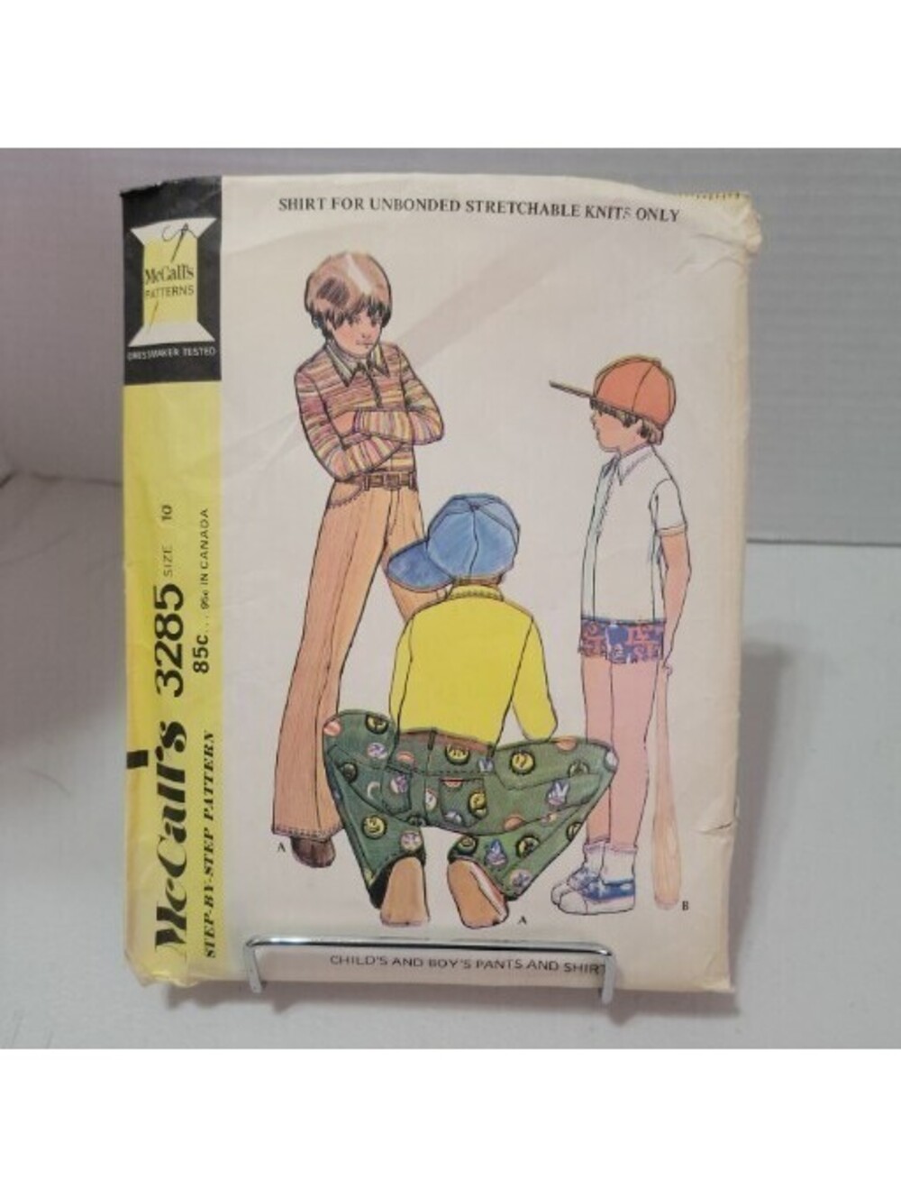 1973 McCalls 3285 VTG Sewing Pattern Child Boys Pants Shirt Knits Size 10